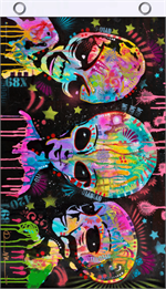 Aliens by Dean Russo Blacklight Reactive Fly Flag Image